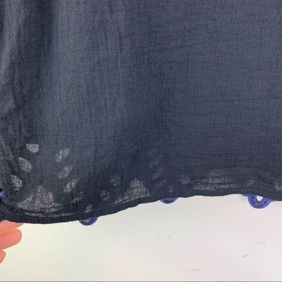 Skies Are Blue Navy Lace Tank Top Sz S - Picture 8 of 11